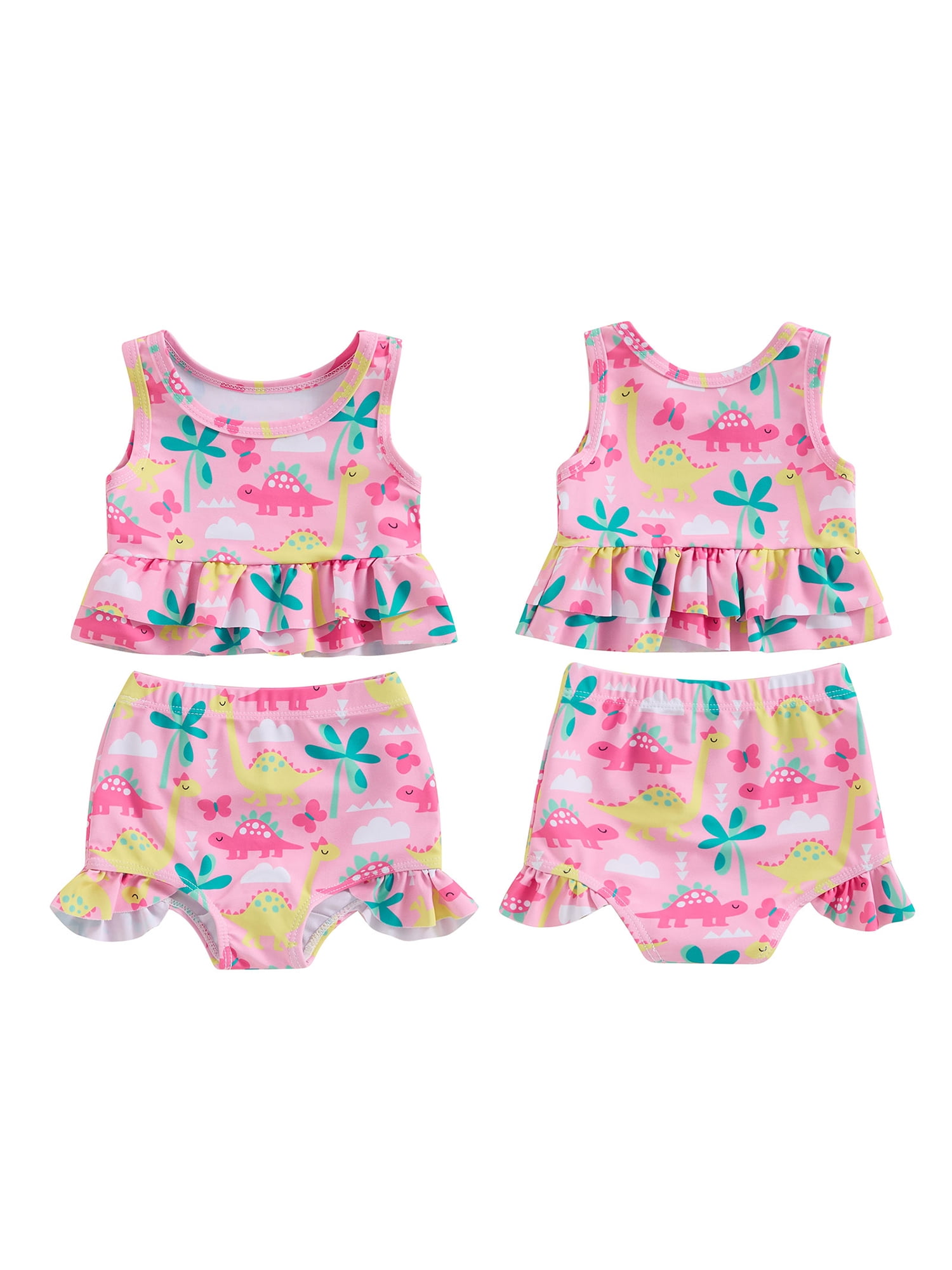 Tsseiatte Toddler Baby Girls Dinosaur Summer Swimsuit Sleeveless