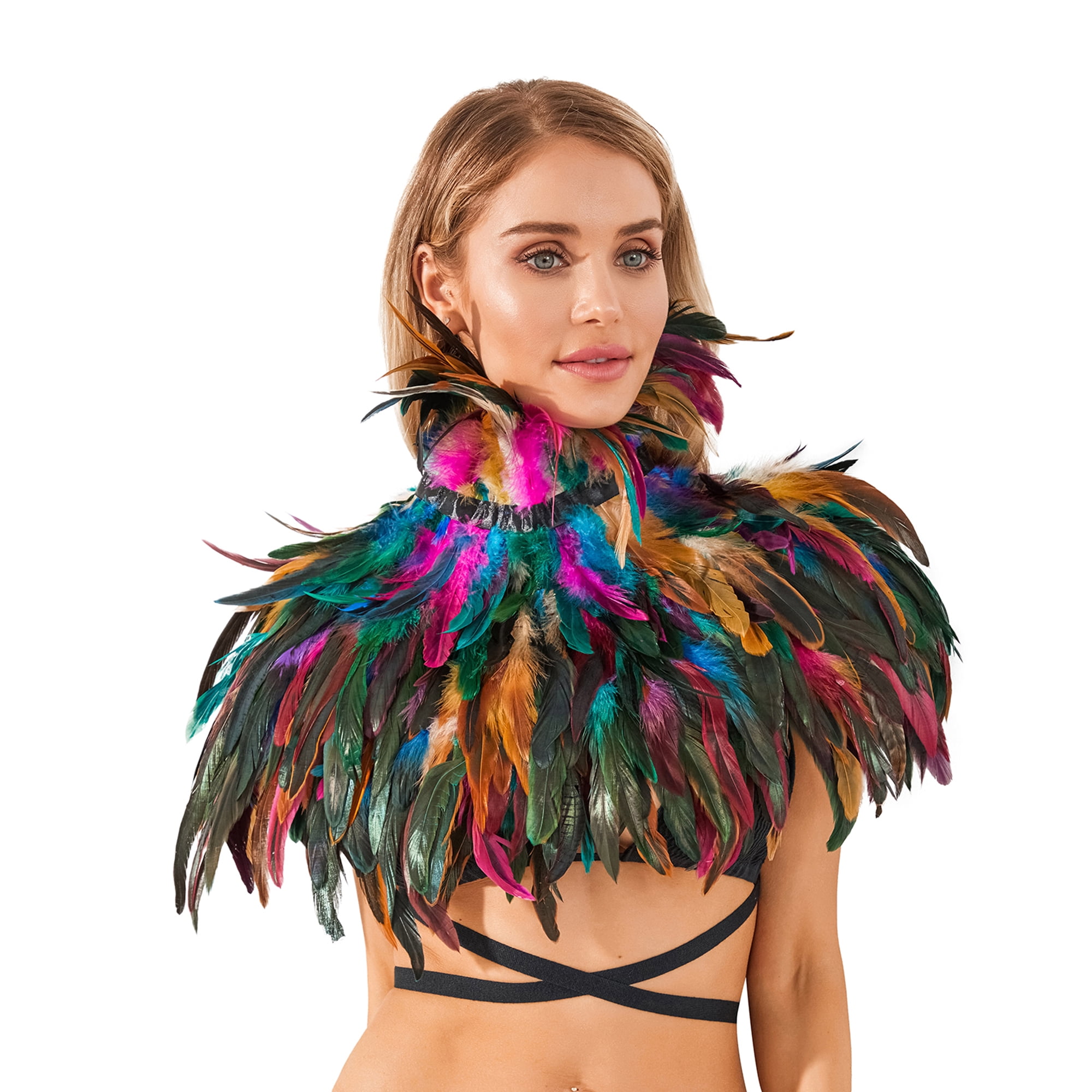 Vivi Unisex Party Feather Scarf Solid Color Women Performance Cosplay Shawl, Adult Unisex, Size: One size, Other
