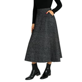 Winter wool skirt maxi skirt gray wool skirt (1377) Winter wool skirt maxi skirt gray wool skirt (1377)