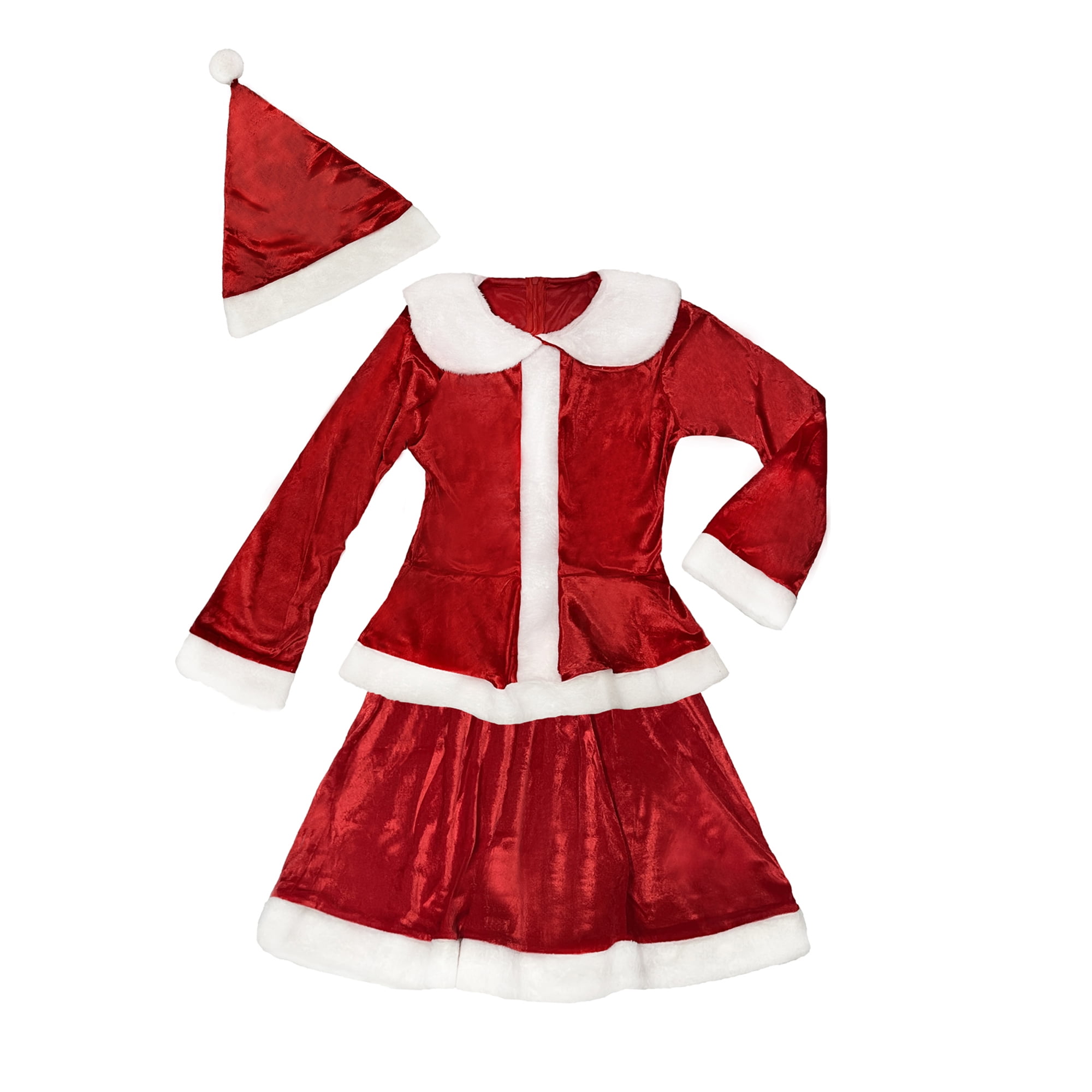 Tsseiatte Women s Miss Santa Costume Deluxe Mrs. Claus Outfit