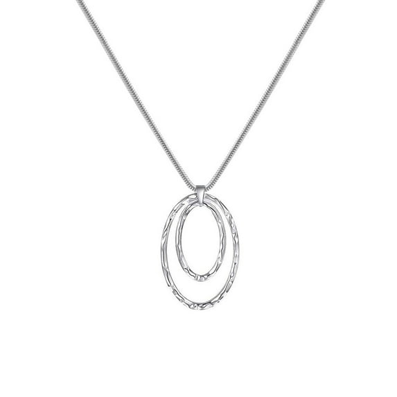 Tssuoun Chain Necklace Gold Jewelry Elegant Vintage Style Sturdy Hanging Pendants Decorations Valentines Day Long Necklaces for Women Silver