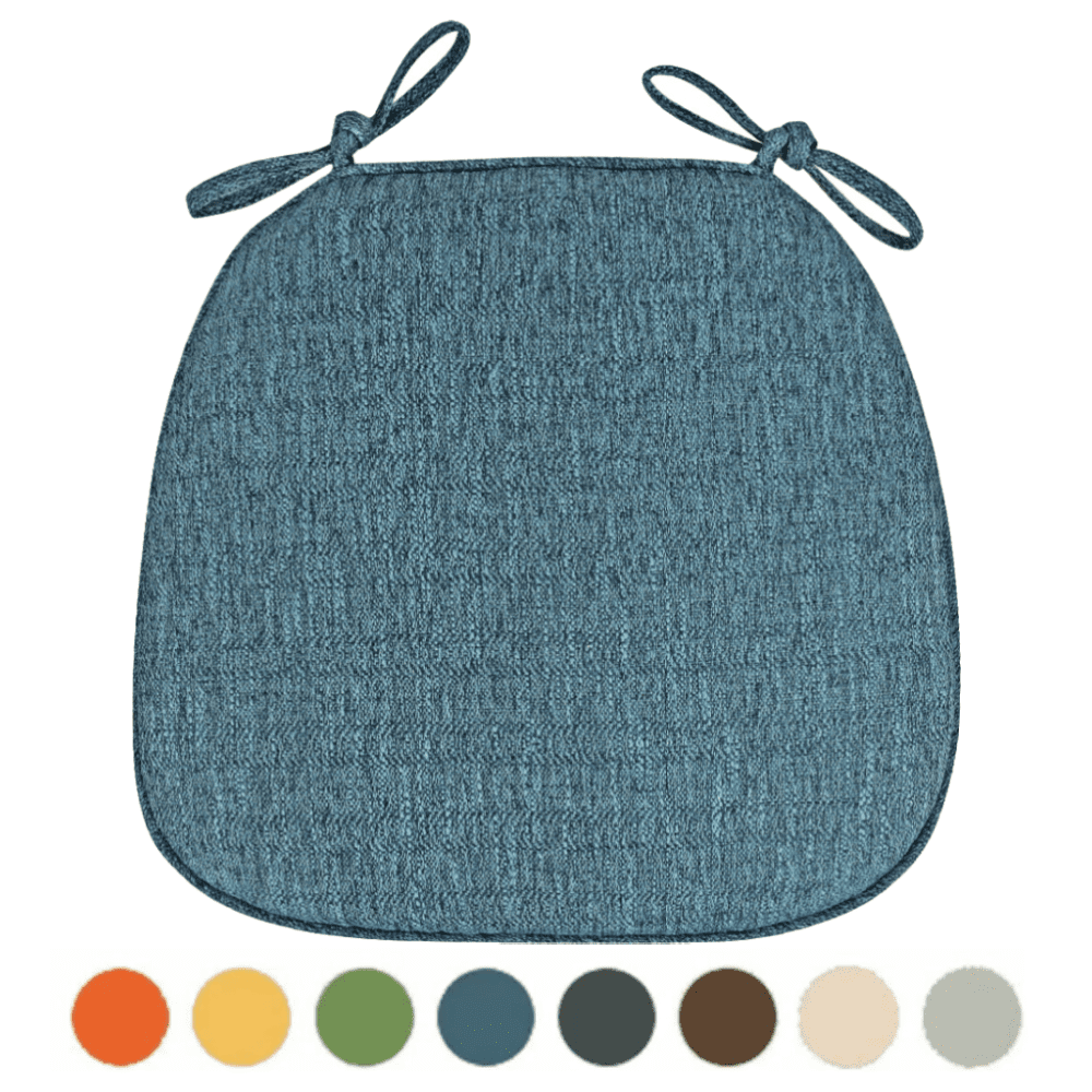 Tssuoun Chair Pads for Dining Chairs with Ties 4 Colors, Seat Cushions