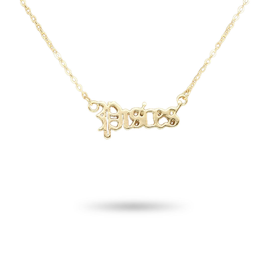 Collana Zodiacale 14K Oro: Ciondolo Segno Zodiacale Con Biglietto Data Di Nascita