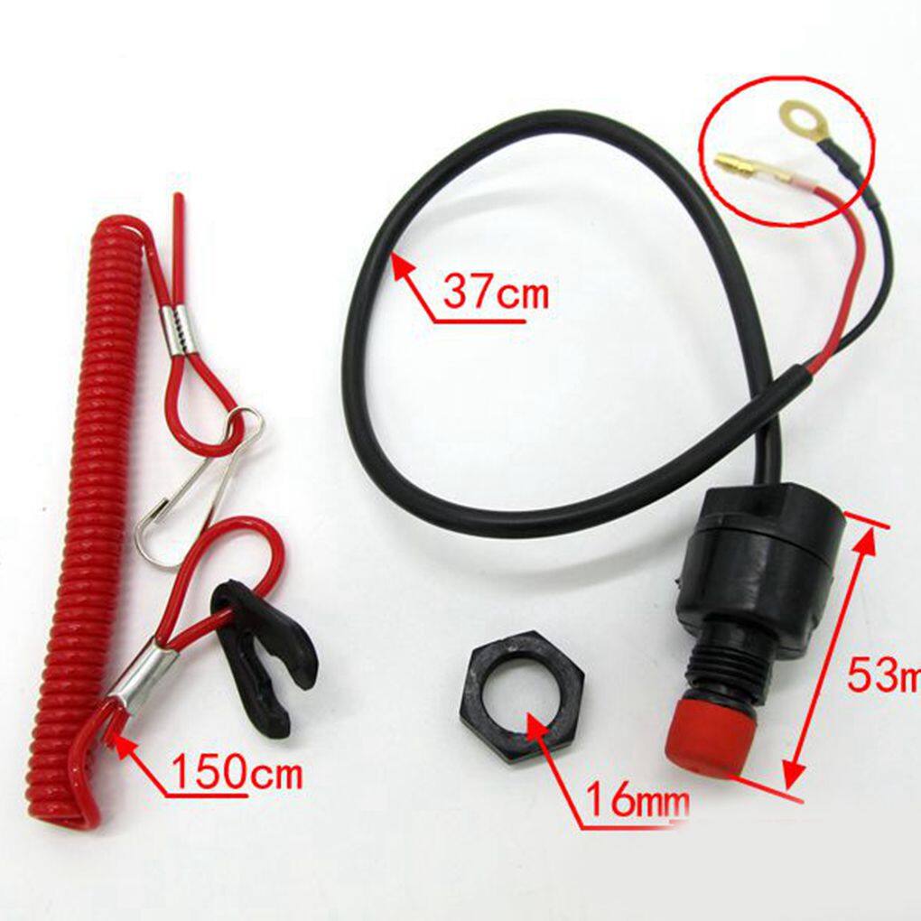 Tssuoun General Boat Outboard Engine Motor Kill Stop Switch with Safety