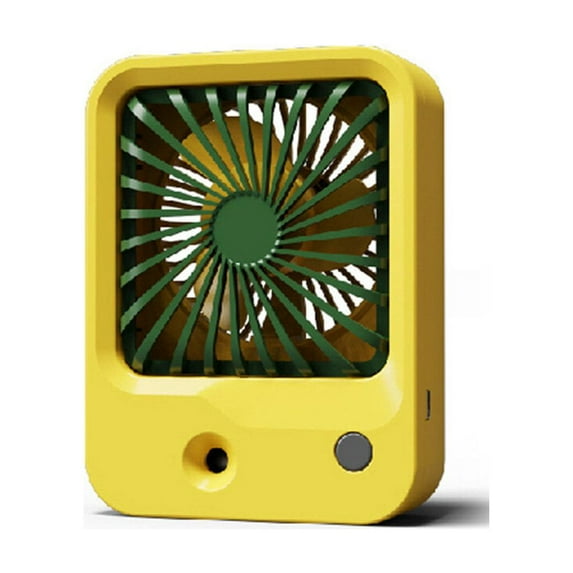 Tssuoun Spray Misting Fan 3 Gear Handheld Rechargeable Portable Travel Air Fans Moisturizing Cooling Humidifier Personal Mister Yellow