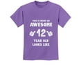 thumbnail image 1 of Tstars 12th Birthday T-Shirt - 'Awesome 12 Year Old' Graphic Tee - Youth Party Celebration Apparel - Perfect Tween Birthday Gift - Boys & Girls B-Day Wear - Premium Cotton Kids Shirt, 1 of 6