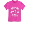 thumbnail image 1 of Tstars 12th Birthday T-Shirt - 'Awesome 12 Year Old' Graphic Tee - Youth Party Celebration Apparel - Perfect Tween Birthday Gift - Boys & Girls B-Day Wear - Premium Cotton Kids Shirt, 1 of 6