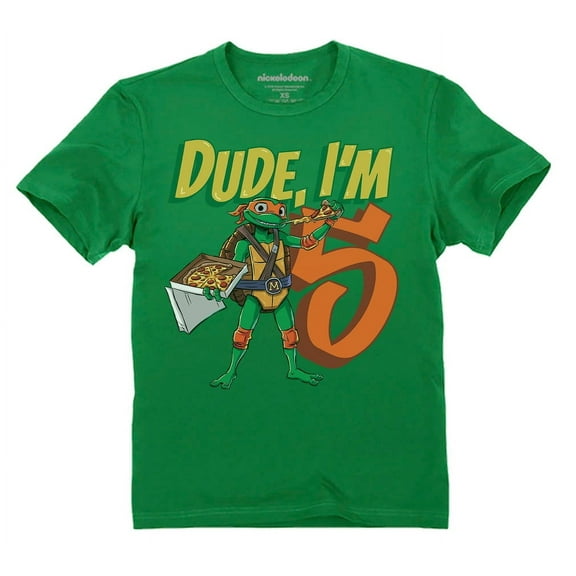 Tstars - 5th Birthday Dude Shirt TMNT Mutant Ninja for Boys Youth Kids T-Shirt X-Small Green