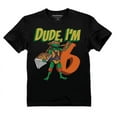 thumbnail image 1 of Tstars - 6th Birthday Dude Shirt TMNT Mutant Ninja for Boys Youth Kids T-Shirt X-Large Black, 1 of 6