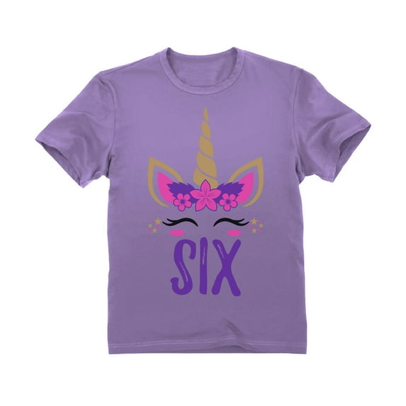 Tstars 6th Birthday Unicorn Tshirt for Girls - Perfect Birthday Gift - Youth Graphic Tee - Ideal Party Outfit - Kids' Birthday Apparel - Unicorn Themed Party Tee - Celebratory Unicorn Print Tshirt