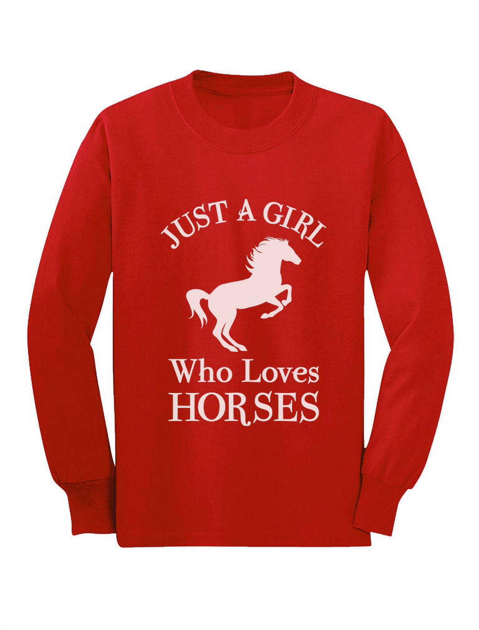 Tstars A Girl Who Loves Horses Horse Lover Gift Youth Kids Long