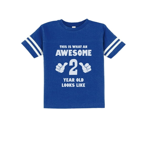 Tstars Awesome 2 Year Old Boys Unisex T-Shirt - Perfect 2nd Birthday Gift - Cute & Funny Toddler Jersey Tee - Baby Boy Humorous B-Day Party Top - Celebrate Two Years Old With Style