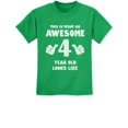 thumbnail image 1 of Tstars 'Awesome 4 Year Old' Unisex T-shirt - Ideal 4th Birthday Gift - Kid's Humor Birthday Tee - Celebration Party Wear - Comfortable Cotton Kids Apparel - Fun Birthday Shirt for Boys and Girls, 1 of 4