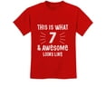 thumbnail image 1 of Tstars Awesome 7 Year Old T-Shirt - Perfect 7th Birthday Gift - Kids Birthday Clothes - Youth Party Tee - Celebratory B-Day Kids Shirt - Boys Unisex Birthday Apparel, 1 of 6
