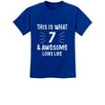 thumbnail image 1 of Tstars Awesome 7 Year Old T-Shirt - Perfect 7th Birthday Gift - Kids Birthday Clothes - Youth Party Tee - Celebratory B-Day Kids Shirt - Boys Unisex Birthday Apparel, 1 of 6