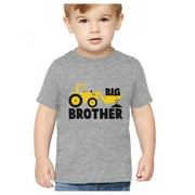 Tstars Big Brother Toddler Boys Shirt - Perfect Pregnancy Announcement & New Sibling Gift - High Quality Cotton T-shirt - 4T Gray