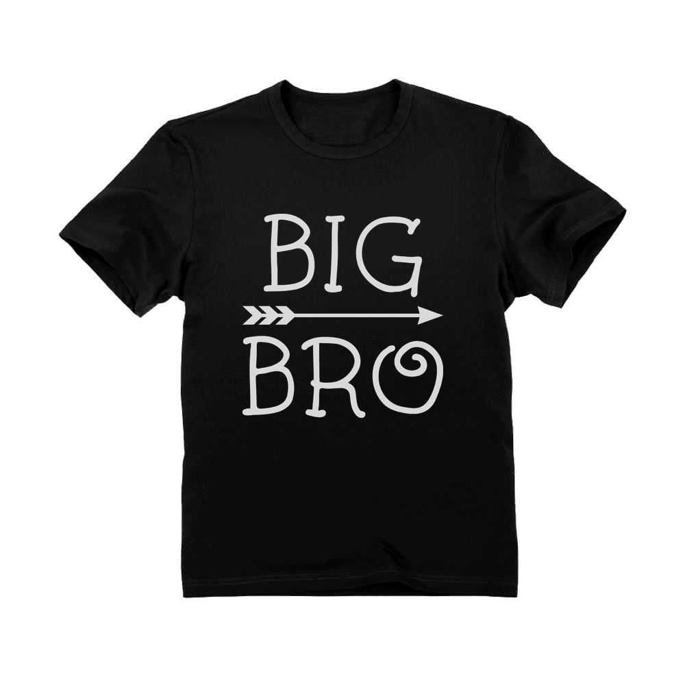 T-shirt "Big Little Brother" Pour Enfant/ado - Coton 100% - Manches Courtes - Bleu Foncé
