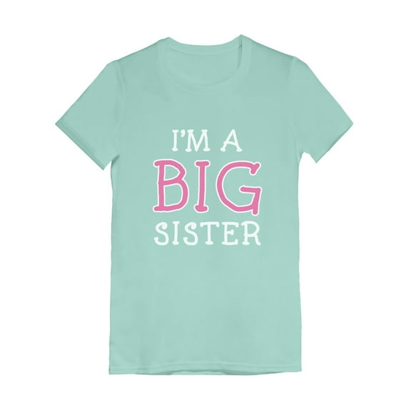 Tstars Big Sister Graphic Tee - Perfect Gift for New Siblings - Celebrate Family Expansion -Unique B-Day Present for Elder Sisters - Cute and Fun Way to Announce Pregnancy - Comfy Girls' T-Shirt -