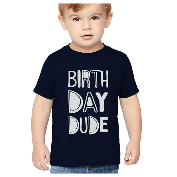 Tstars Birthday Dude Toddler's T-shirt - Boys' Fun Birthday Graphic Tee - Perfect Birthday Gift for Kids - Comfortable & Stylish Birthday Themed Apparel