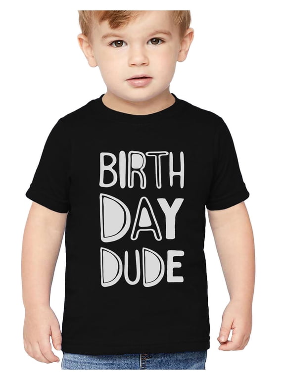 Birthday Dude Toddler's T-shirt - Boys' Fun Birthday Graphic Tee - Perfect Birthday Gift for Kids - Comfortable & Stylish Birthday Themed Apparel