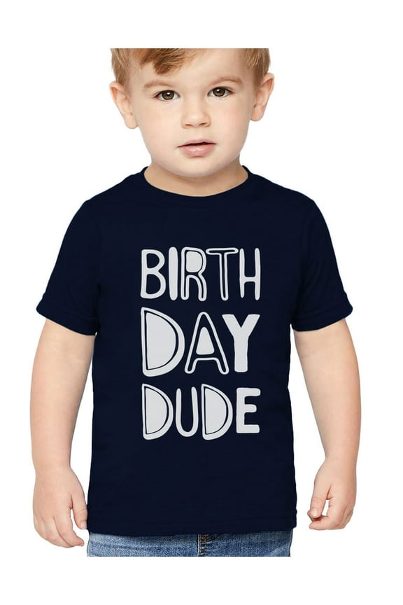 Birthday Dude Toddler's T-shirt - Boys' Fun Birthday Graphic Tee - Perfect Birthday Gift for Kids - Comfortable & Stylish Birthday Themed Apparel