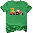 thumbnail image 1 of Tstars Boys' 2nd Birthday Construction Tractor T-Shirt - Fun and Adorable Graphic Tee for Two-Year-Olds - Comfortable Toddler Apparel - 2T Green, 1 of 5