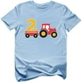 thumbnail image 1 of Tstars Boys' 2nd Birthday Construction Tractor T-Shirt - Fun and Adorable Graphic Tee for Two-Year-Olds - Comfortable Toddler Apparel - 4T California Blue, 1 of 6