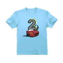 Tstars Boys 2nd Birthday Gift Birthday Gift for 2 Year Old Graphic Tee Race Car Birthday Party Tshirt Birthday Shirts for Baby Boy B Day Toddler Kids T Shirt