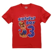 Tstars Boys 3rd Birthday T-shirt - Official Paw Patrol Chase Design - Perfect Birthday Gift for 3 Year Old - Colorful, Fun and Comfortable Toddler Apparel - Nickelodeon-Approved Kids Graphic Tee
