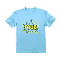 Tstars Boys 4th Birthday Superhero Graphic Tee Kids T Shirt