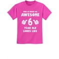 thumbnail image 1 of Tstars Boys' 6th Birthday T-Shirt - Awesome 6-Year-Old Graphic - Youth Party Gift - Size M - Pink, 1 of 7