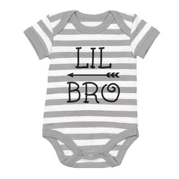 Tstars Boys Baby Shower Little Brother Shirt for Boys Pregnancy Announcement Baby Shower Baby Announcement Baby Boy Birthday Gifts Cute Newborn Party Baby Bodysuit