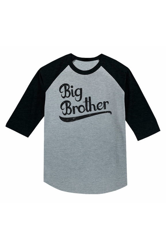 Boys Big Brother Shirt Gift for Big Brother Siblings Birthday Baby Shower Pregnancy Announcement Graphic Tee Big Bro Gifts for Brother 3-4 Sleeve Baseball Jersey Toddler Shirt