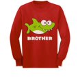 thumbnail image 1 of Tstars Boys Big Brother Shirt Gift for Big Brother Shark Shirt for Brother Toddler Kids Birthday Pregnancy Announcement Graphic Tee Big Bro Gifts for Brother Long Sleeve T Shirt, 1 of 5