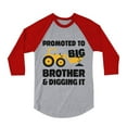 thumbnail image 1 of Tstars Boys Big Brother Shirt Gift for Big Brother Tractor Promoted to Big Brother Birthday Baby Shower Pregnancy Announcement Big Bro Gifts for Brother 3-4 Sleeve Baseball Jersey Toddler Shirt, 1 of 5