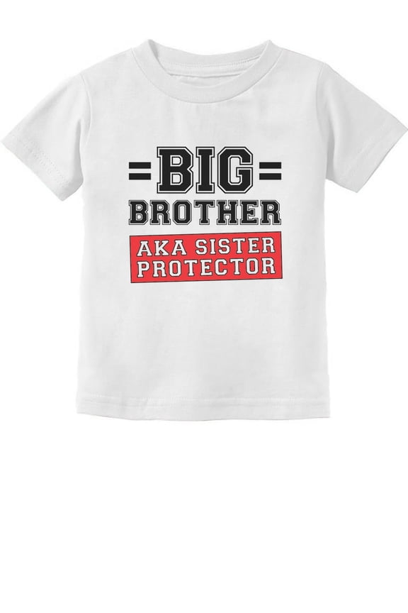 Boys Big Brother Shirt Gifts for Brother Gift for Big Brother AKA Little Sister Protector Big Bro Pregnancy Baby Announcement Gifts for Boys Shirts for Grandson Toddler Infant Kids T-Shirt