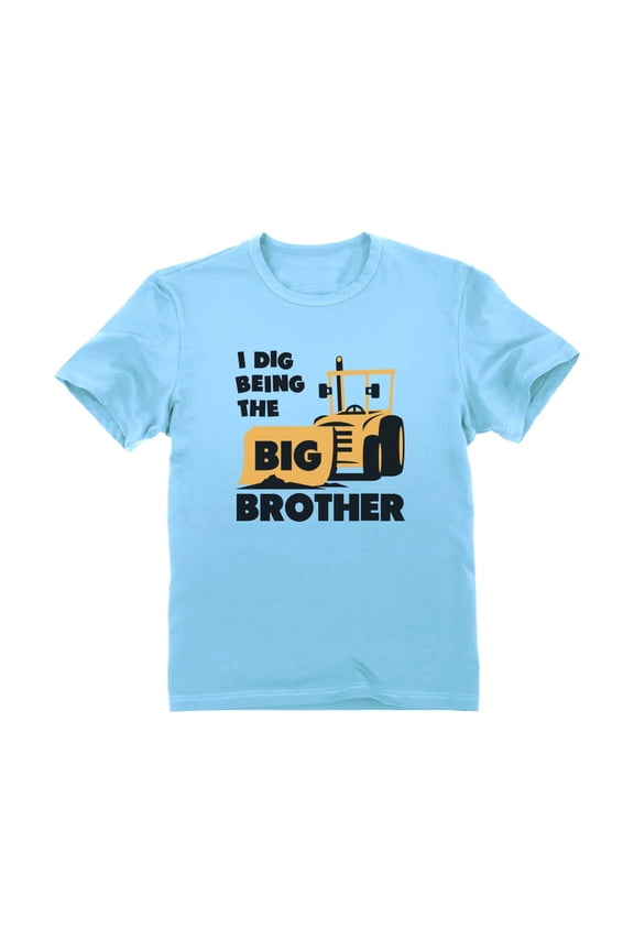 Boys' Big Brother Shirt - Tractor-Themed Graphic Tee - Perfect Sibling Gift for Pregnancy Announcements and Birthdays - Fun and Comfortable Kids Apparel