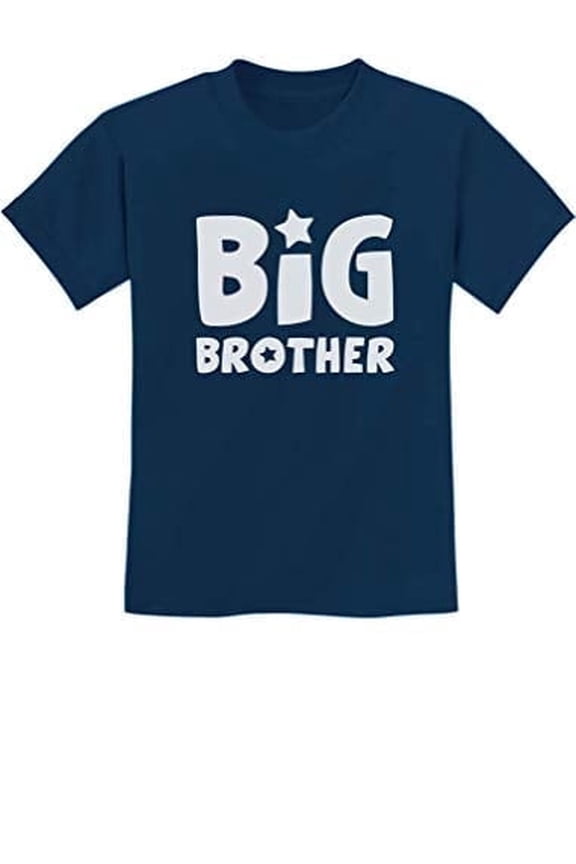 Boys' Big Brother T-Shirt - Elder Sibling Gift - Pregnancy Announcement - XL, Navy