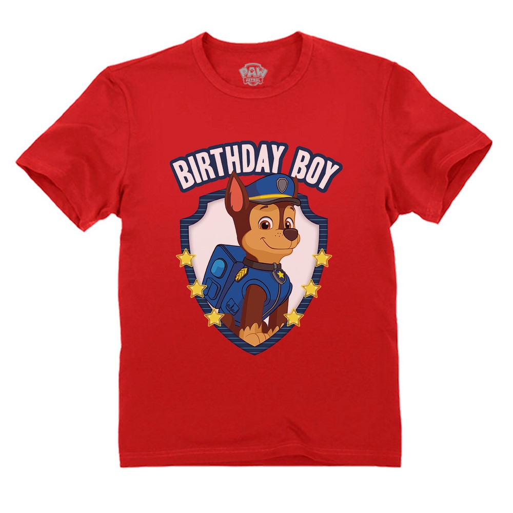 Tstars Boys 3rd Birthday Tshirt Official Paw Patrol Chase Design