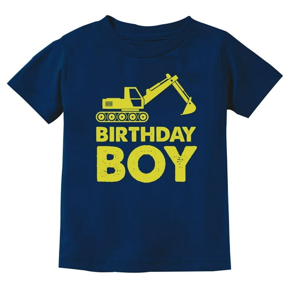 Tstars Boys Birthday T-Shirt - Yellow Tractor Bulldozer Graphic Tee - Perfect for Construction Theme Parties - Unique B-Day Gift for Kids - Exciting and Fun Playtime Apparel
