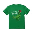 thumbnail image 1 of Tstars Boys Christmas Shirts Gift for Kids Jingle Bell Rawr Kids Birthday Gift T Shirt, 1 of 5