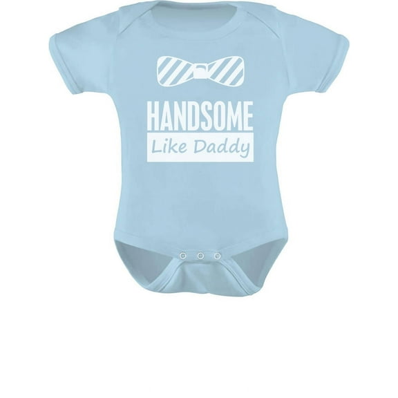 Tstars Boys Gifts for Dad Father's Day Shirts Baby Boy Handsome Like Daddy Father's Day Newborn Cute Cool Best Gift for Dad Baby Bodysuit