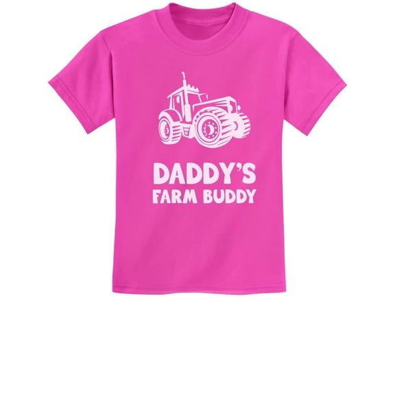 Tstars Boys Gifts for Dad Father's Day Shirts Daddys Farm Buddy Gift for Farmers Children Funny Humor Best Gift for Dad Cool Kids T Shirt
