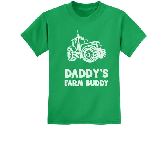 Tstars Boys Gifts for Dad Father's Day Shirts Daddys Farm Buddy Gift for Farmers Children Funny Humor Best Gift for Dad Cool Kids T Shirt