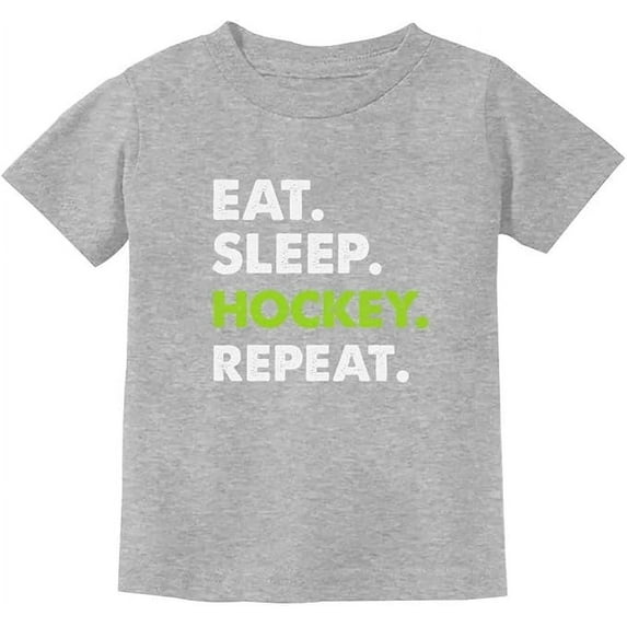 Tstars Boys' Hockey T-Shirt - Presents for Hockey Lovers Players - Youth Ice Hockey Gift - S, Gray