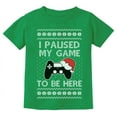 thumbnail image 1 of Tstars Boys I Paused My Game to Be Here Holiday Xmas Funny Christmas Gift Youth T Shirt, 1 of 6