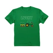 Tstars Boys Lucky Clover Irish Tractor Loving St Patricks Day Proud Irish Toddler T Shirt