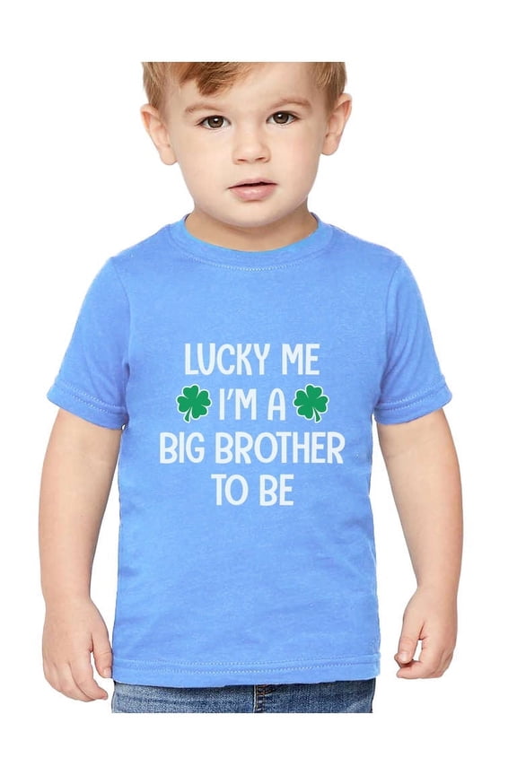 Boys St Patricks Day Shirt Lucky Me I'm a Big Brother to Be Kids St Patricks Day Shirts Gift for Boys Irish Big Bro Shirt Pride Proud Irish Toddler Kids T Shirt