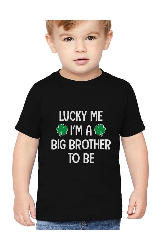 Boys St Patricks Day Shirt Lucky Me I'm a Big Brother to Be Kids St Patricks Day Shirts Gift for Boys Irish Big Bro Shirt Pride Proud Irish Toddler Kids T Shirt