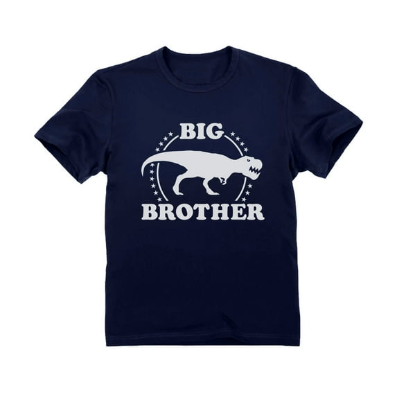 Tstars Boys T-Rex Big Brother T-shirt - Perfect Gift for Elder Sibling - Ideal for Birthdays, Pregnancy Announcements - Fun Dinosaur Themed Graphic Tee - Kids Love T-Rex